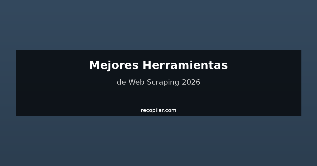 Herramientas de web scraping