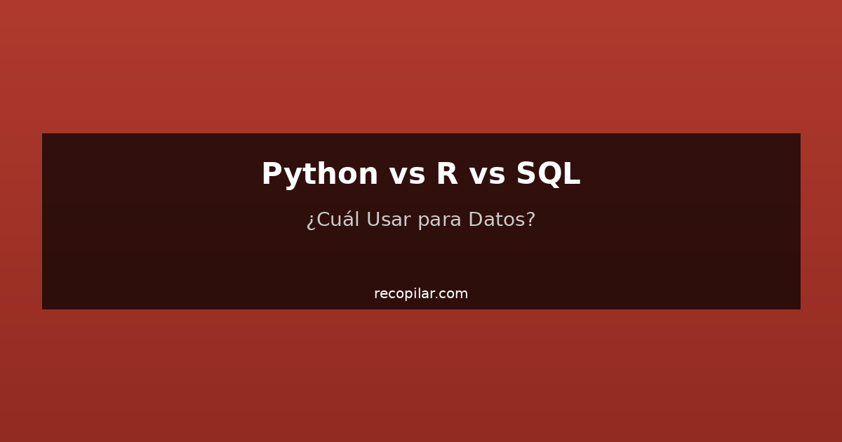 Python vs R vs SQL