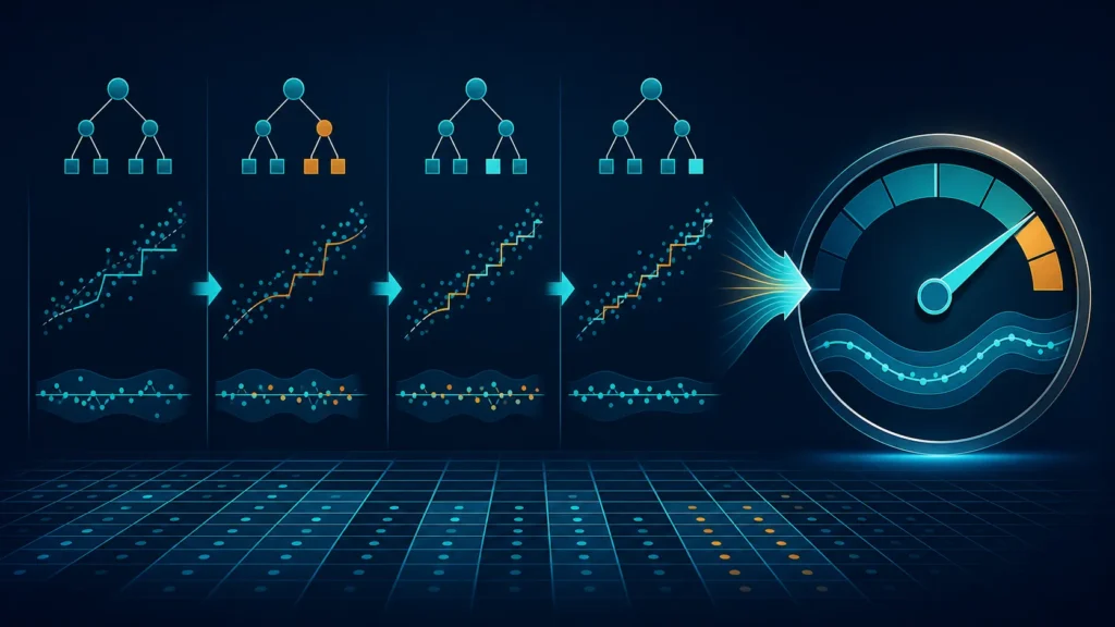 Árboles secuenciales corrigiendo errores dentro de un modelo XGBoost